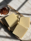 Peach resin soaps with peach gum, handmade natural soap, cold process soap