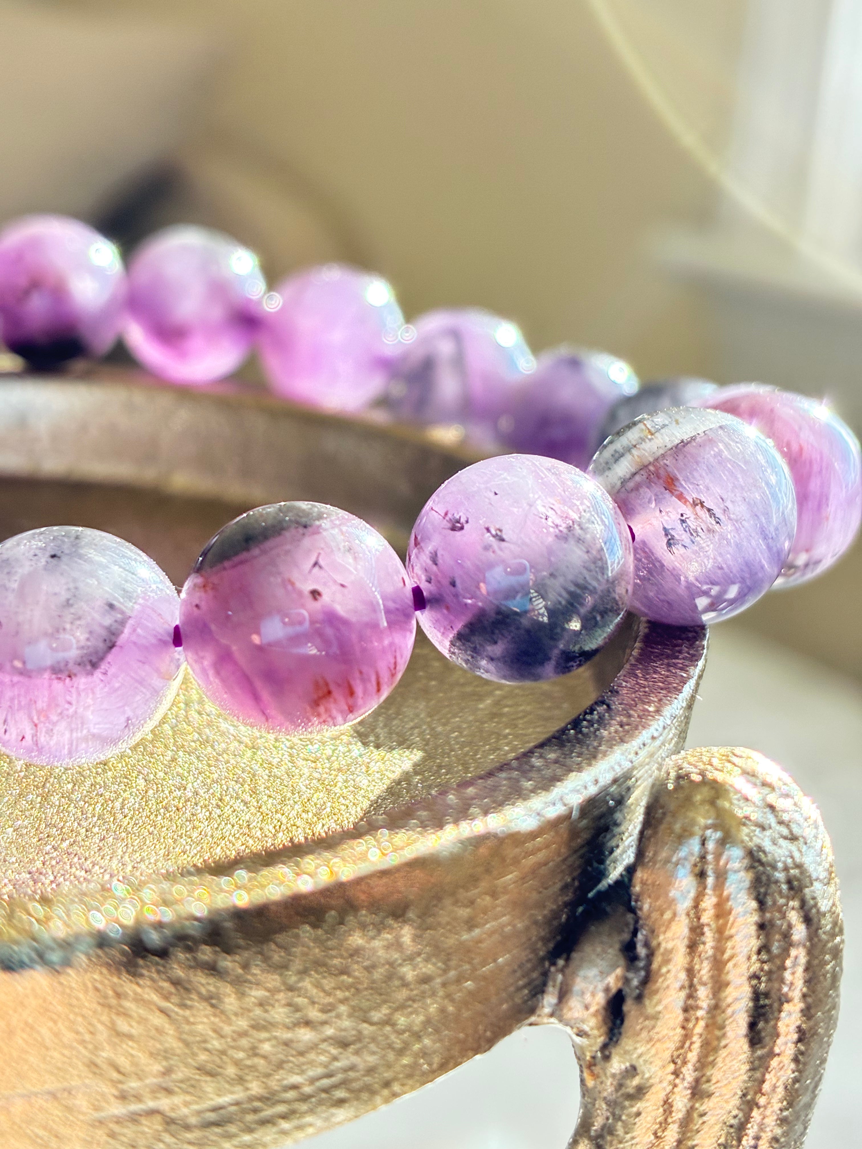 Black Auralite Bracelet - Natural Crystal