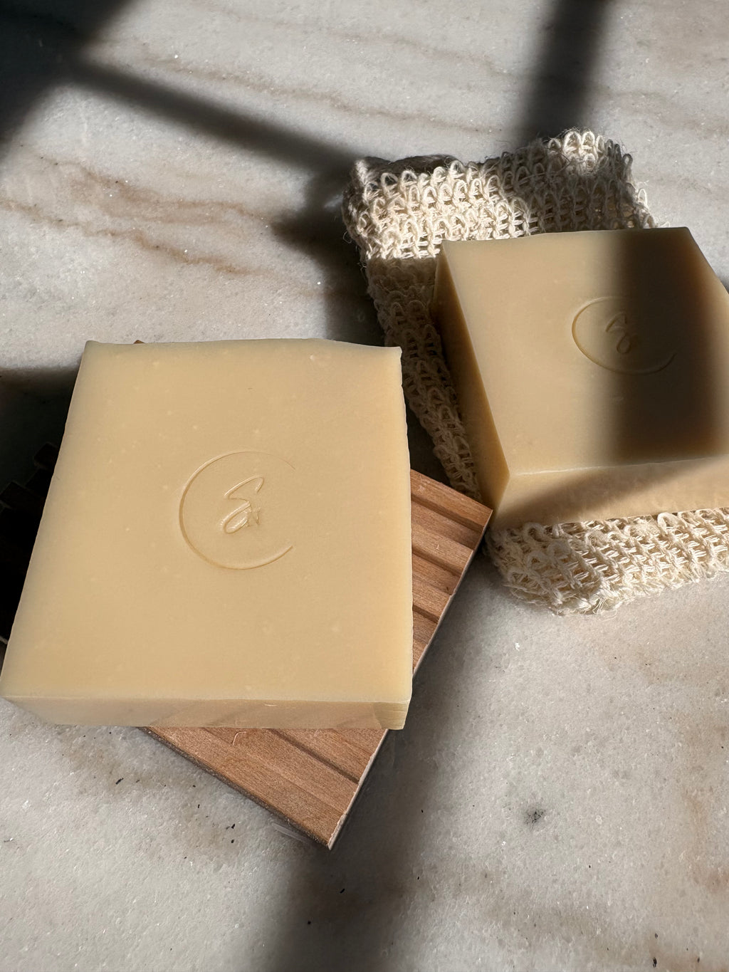 Sake Blossom handmade fermented rice and neroli cold process soap by Sola Noor.
