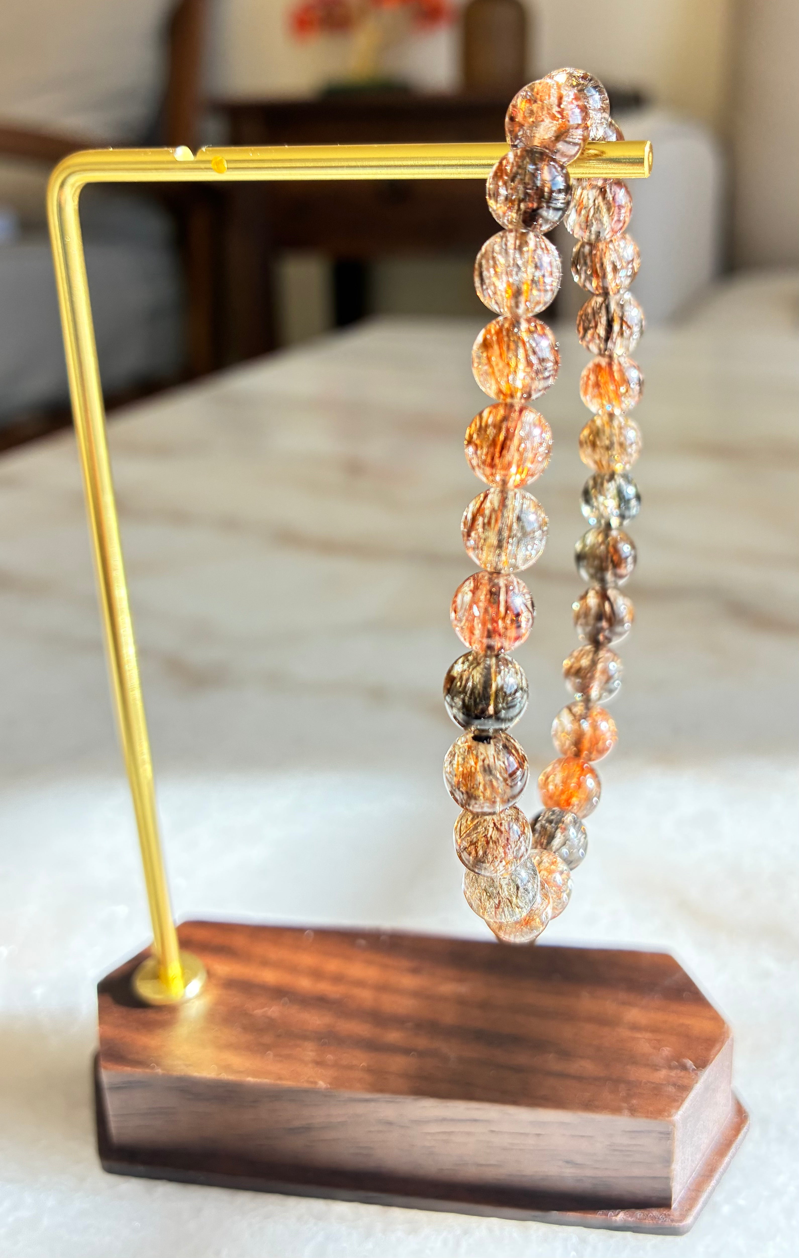 Black Gold Super 7 Bracelet - Natural Crystal