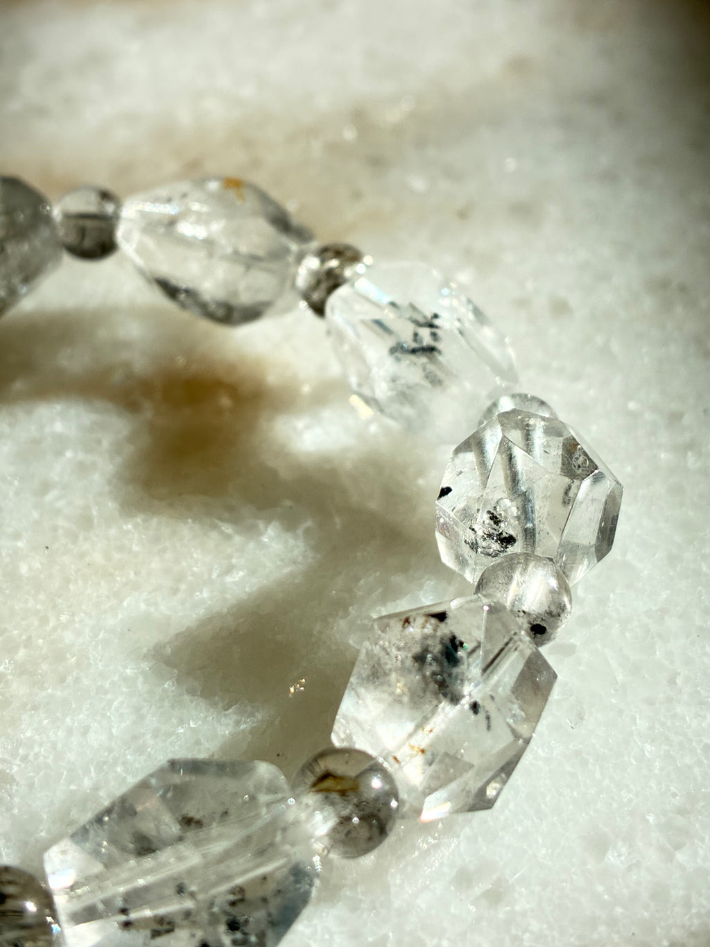 Herkimer Diamond Bracelet - Natural Crystal