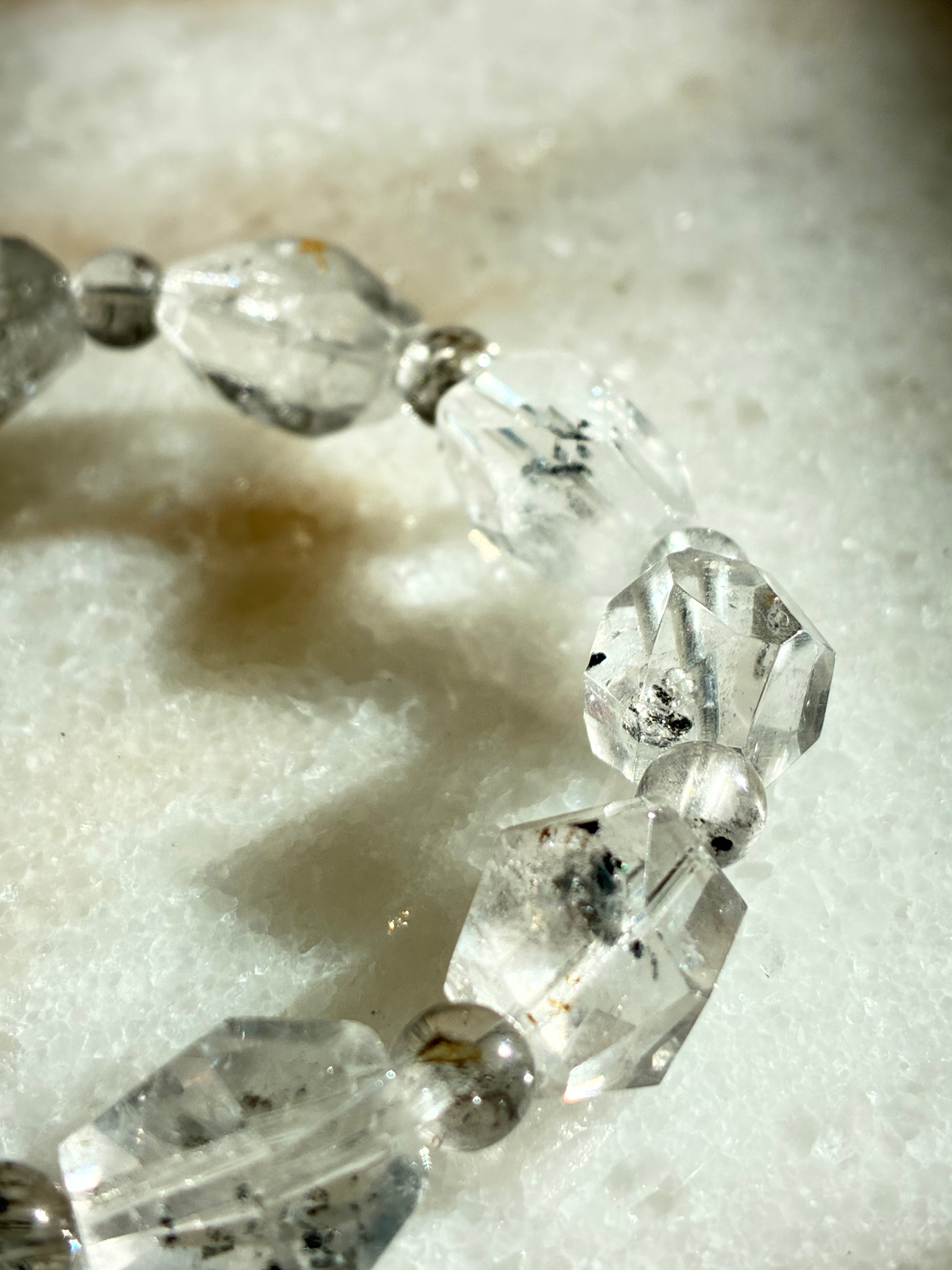 Herkimer Diamond Bracelet - Natural Crystal