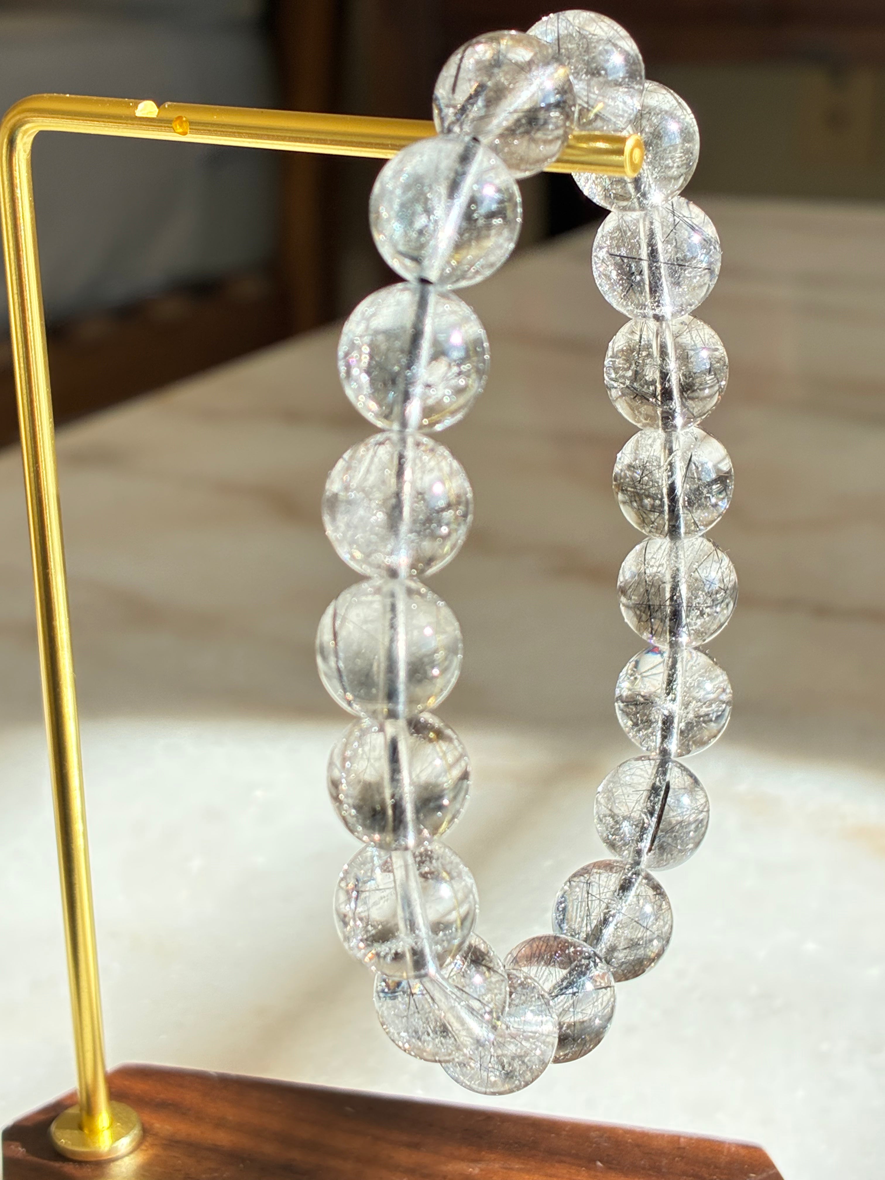 Rutilated Quartz Bracelet - Natural Crystal