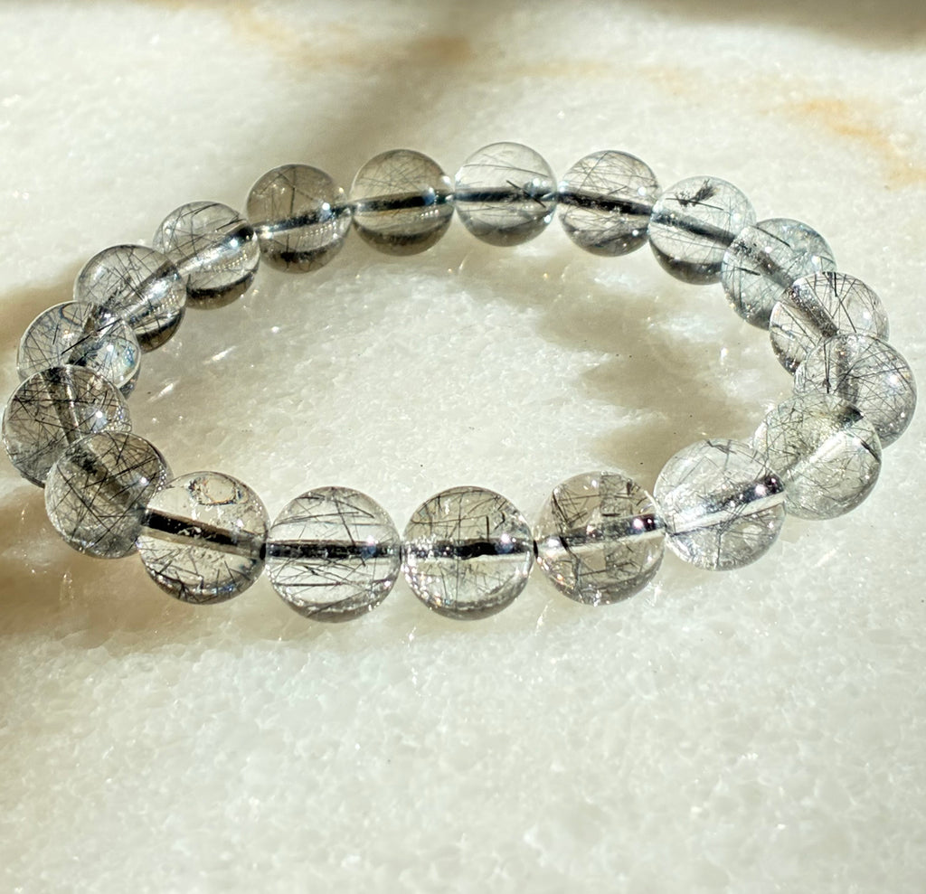 Rutilated Quartz Bracelet - Natural Crystal