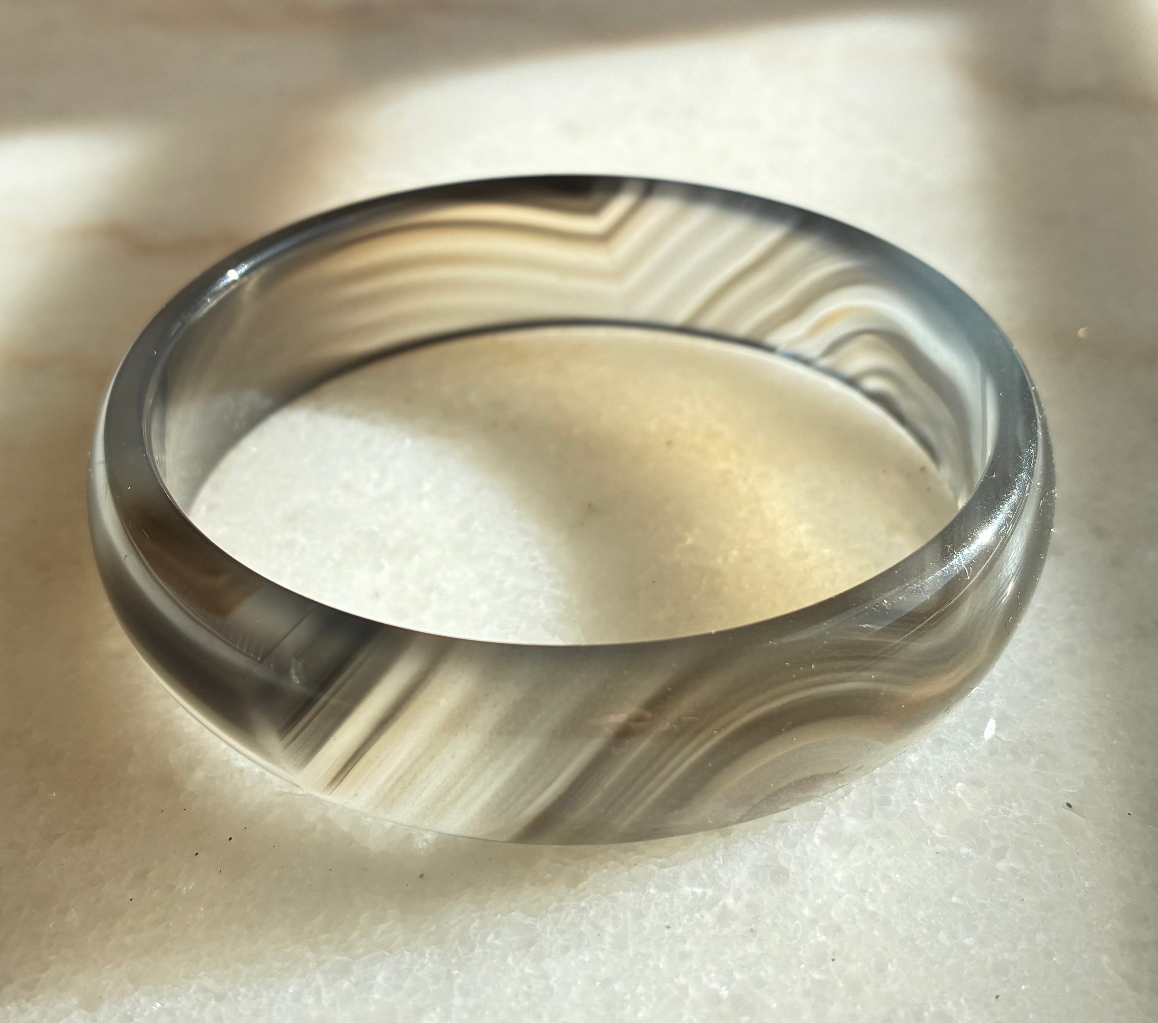 Agate Bangle - Natural Crystal