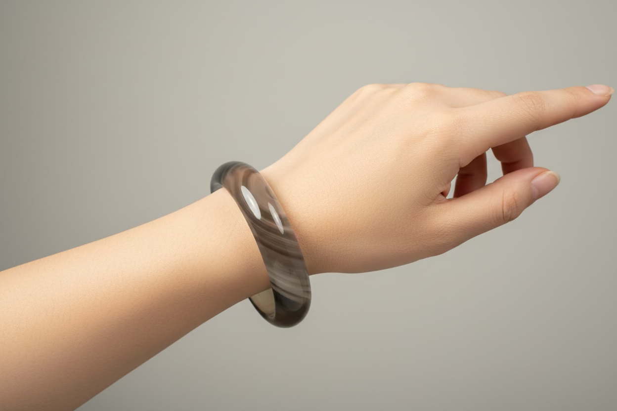 Agate Bangle - Natural Crystal