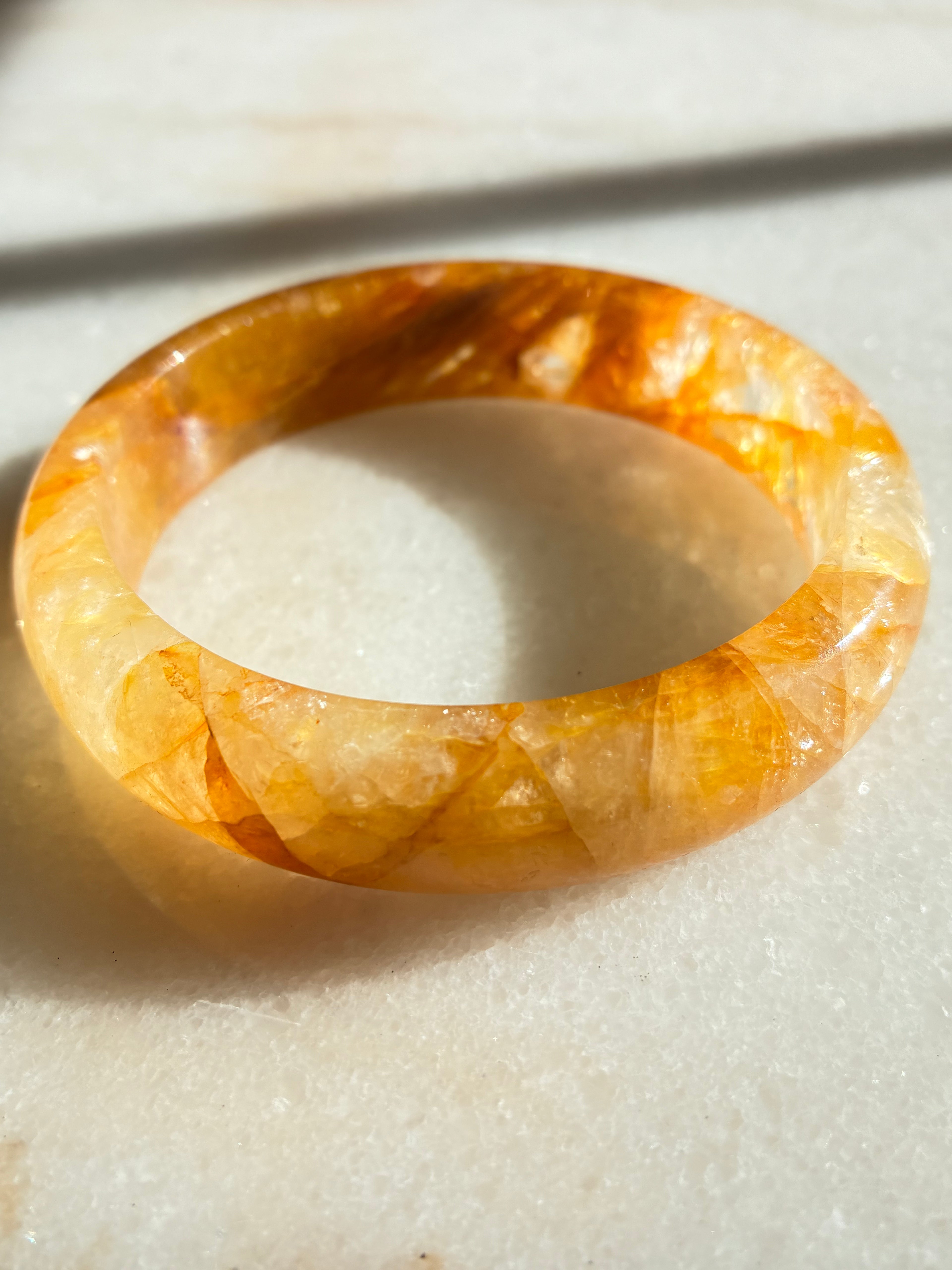 Phantom Quartz  Bangle - Natural Crystal