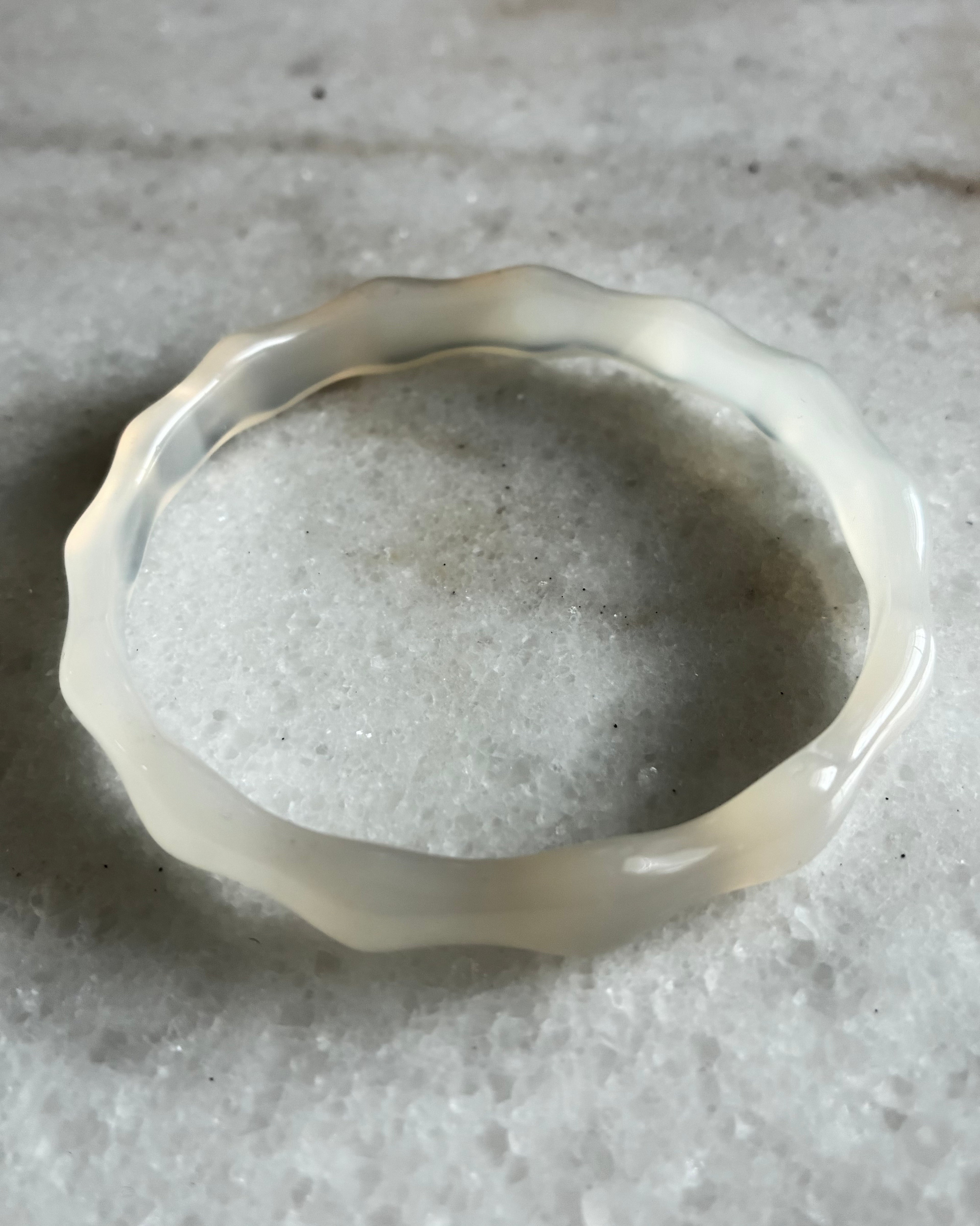 Chalcedony Bangle - Natural Crystal