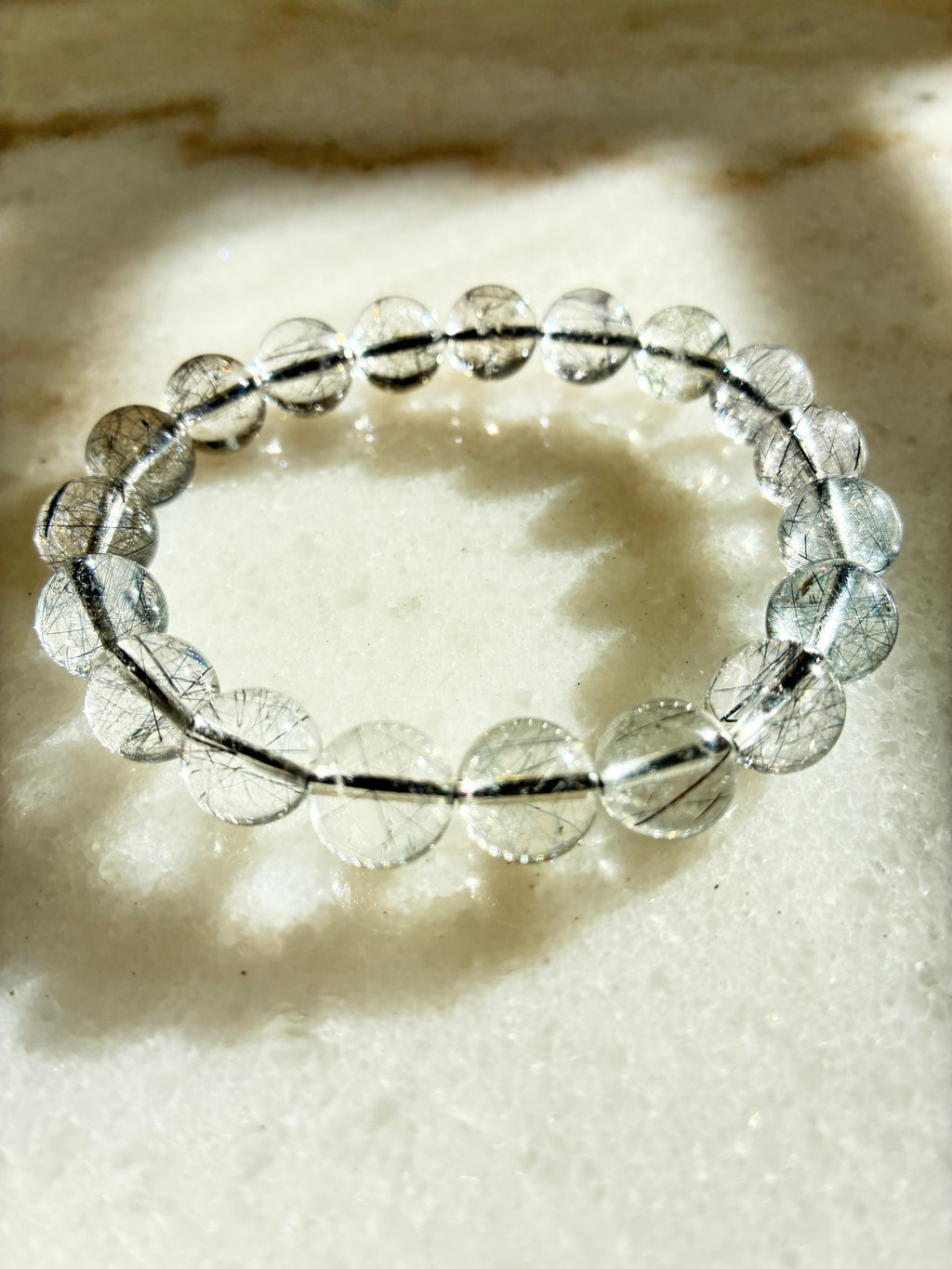 Rutilated Quartz Bracelet - Natural Crystal