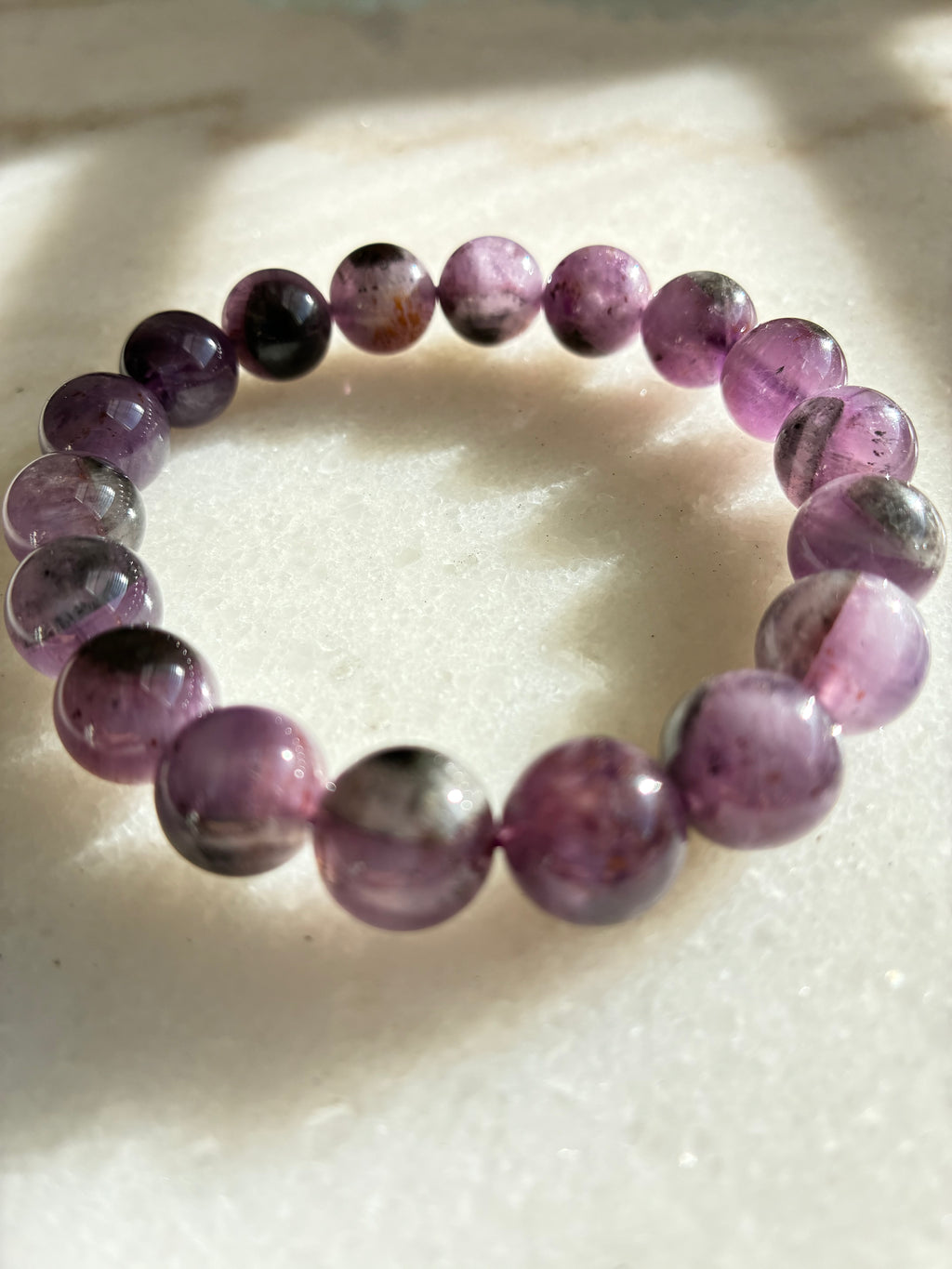 Black Auralite Bracelet - Natural Crystal