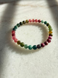 Rainbow Tourmaline Bracelet - Natural Crystal
