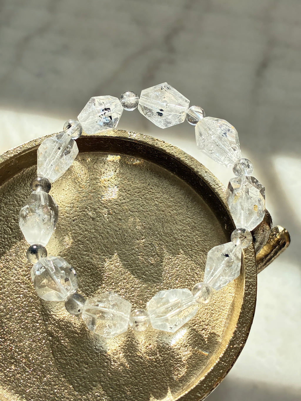 Herkimer Diamond Bracelet - Natural Crystal