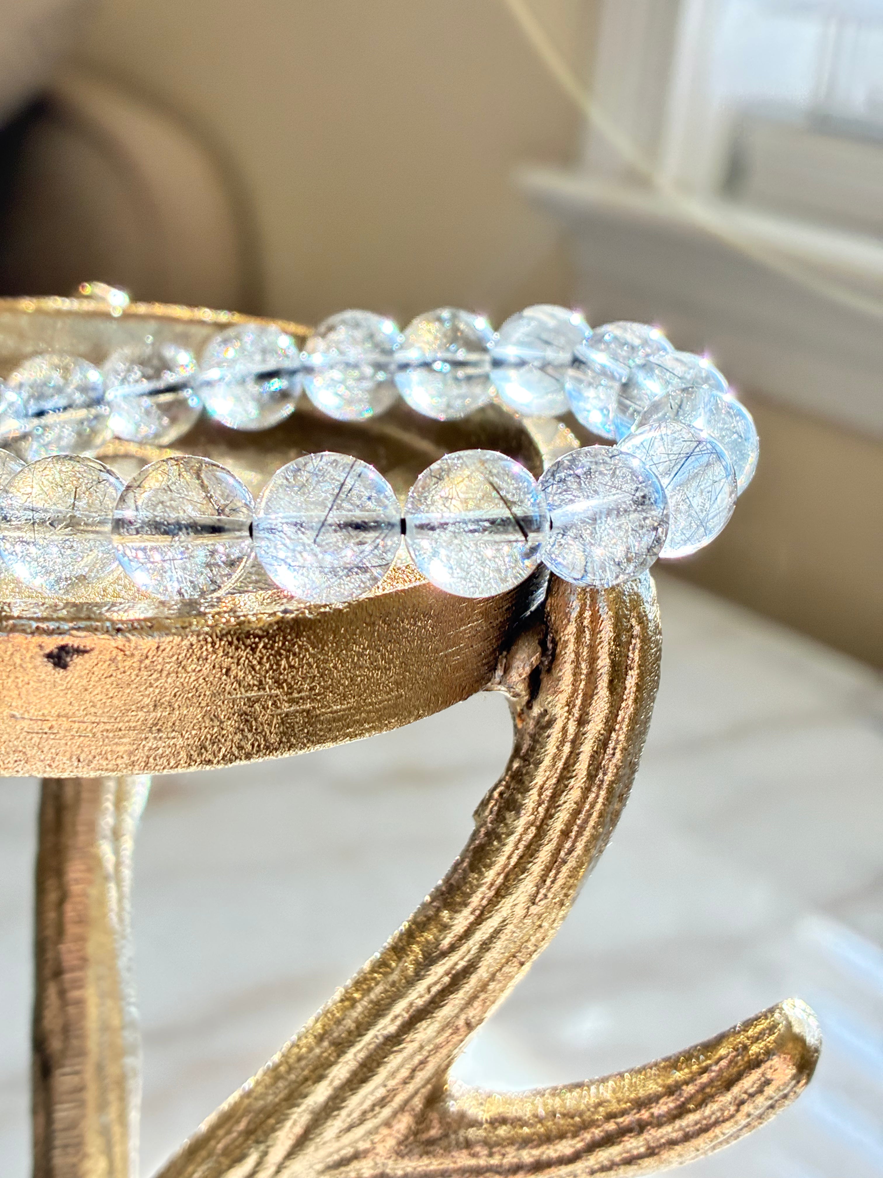 Rutilated Quartz Bracelet - Natural Crystal