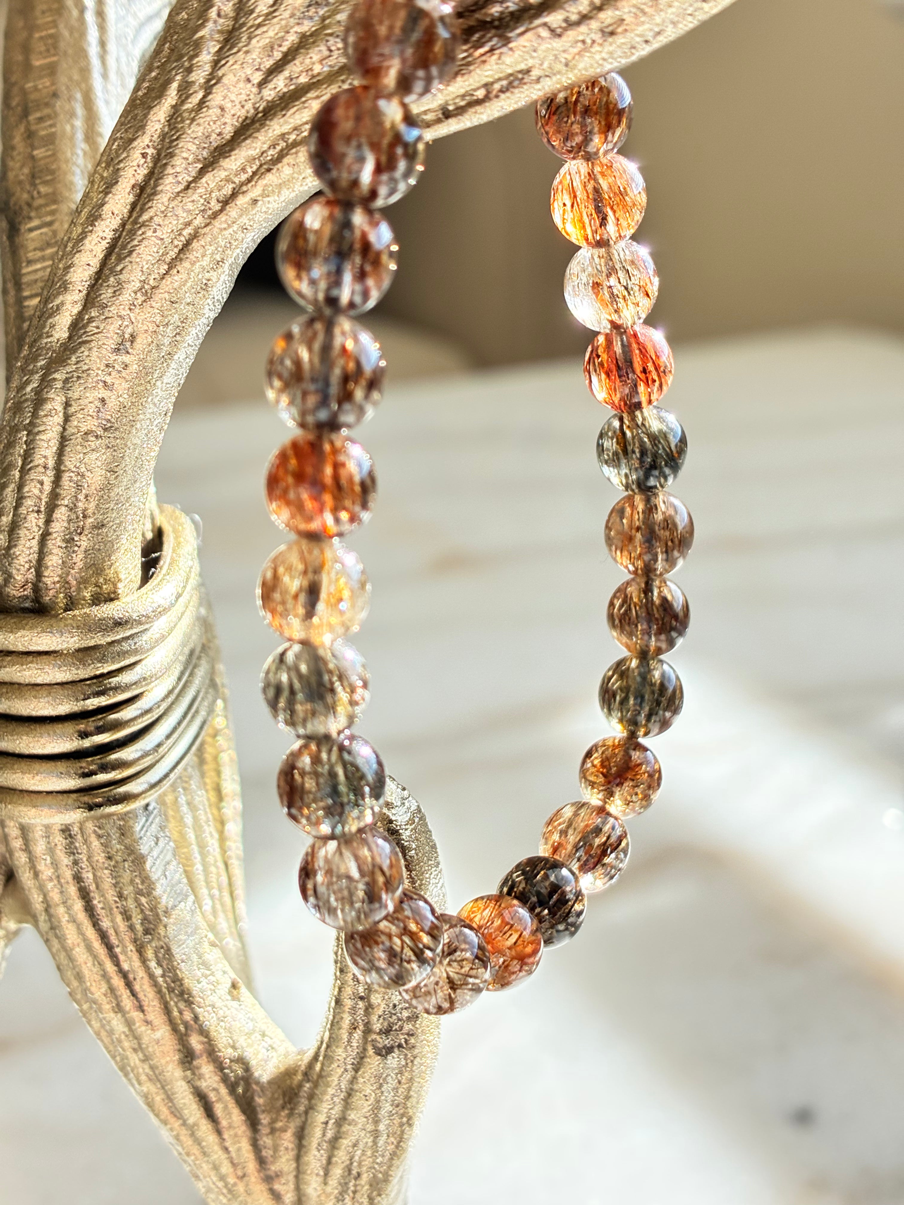 Black Gold Super 7 Bracelet - Natural Crystal