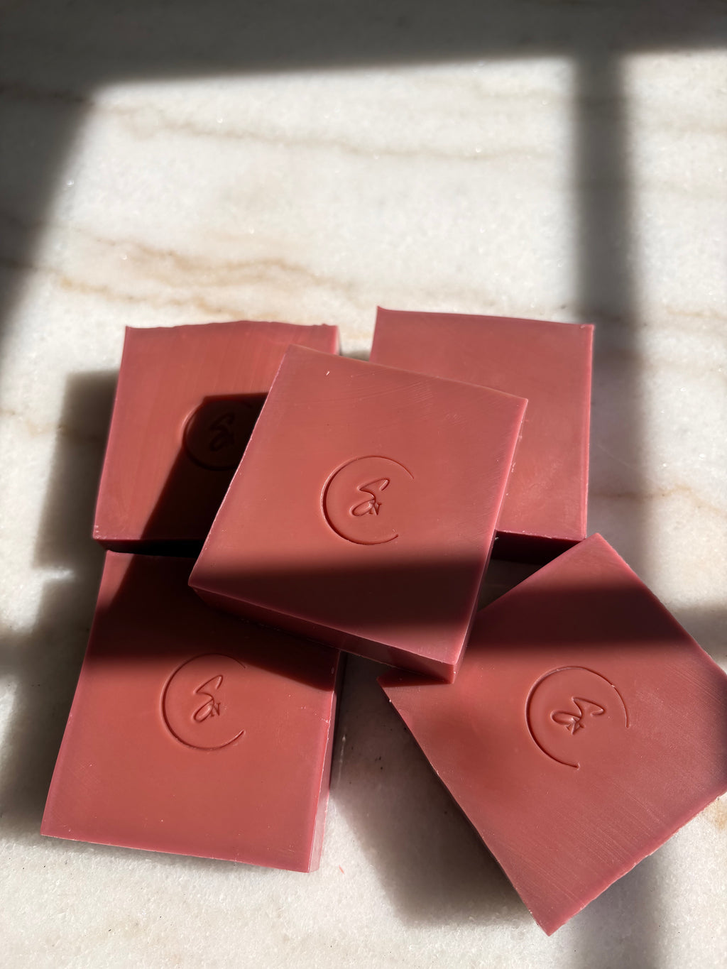 Rhubarb Radiance handmade rhubarb cold process soap by Sola Noor.