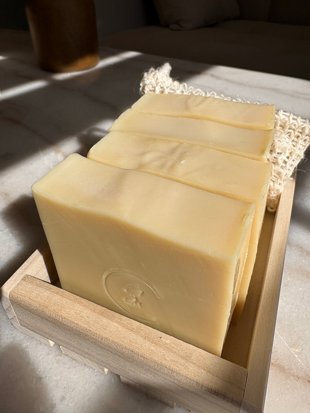 Handmade silk protein soap crafted with nourishing botanical oils and shea butter.
