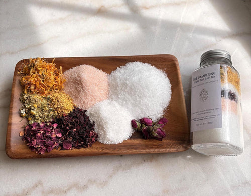 Botanical Bath Salt Tea  - Triple Salt Mineral Soak with Essential Oils & Herbs