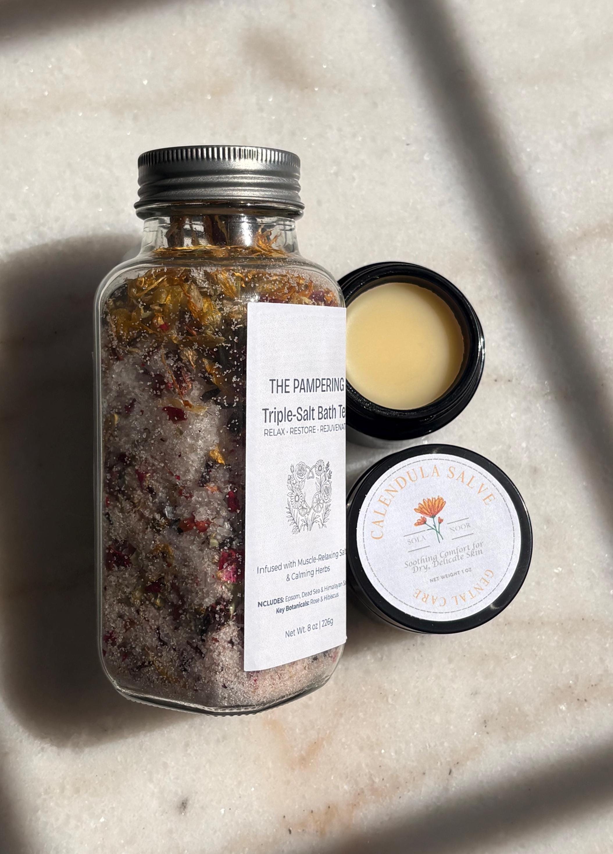 Herbalism Soap Collection | Botanical Soap Gift Set | Handmade Natural Soap Sampler | Mugwort Chamomile Calendula