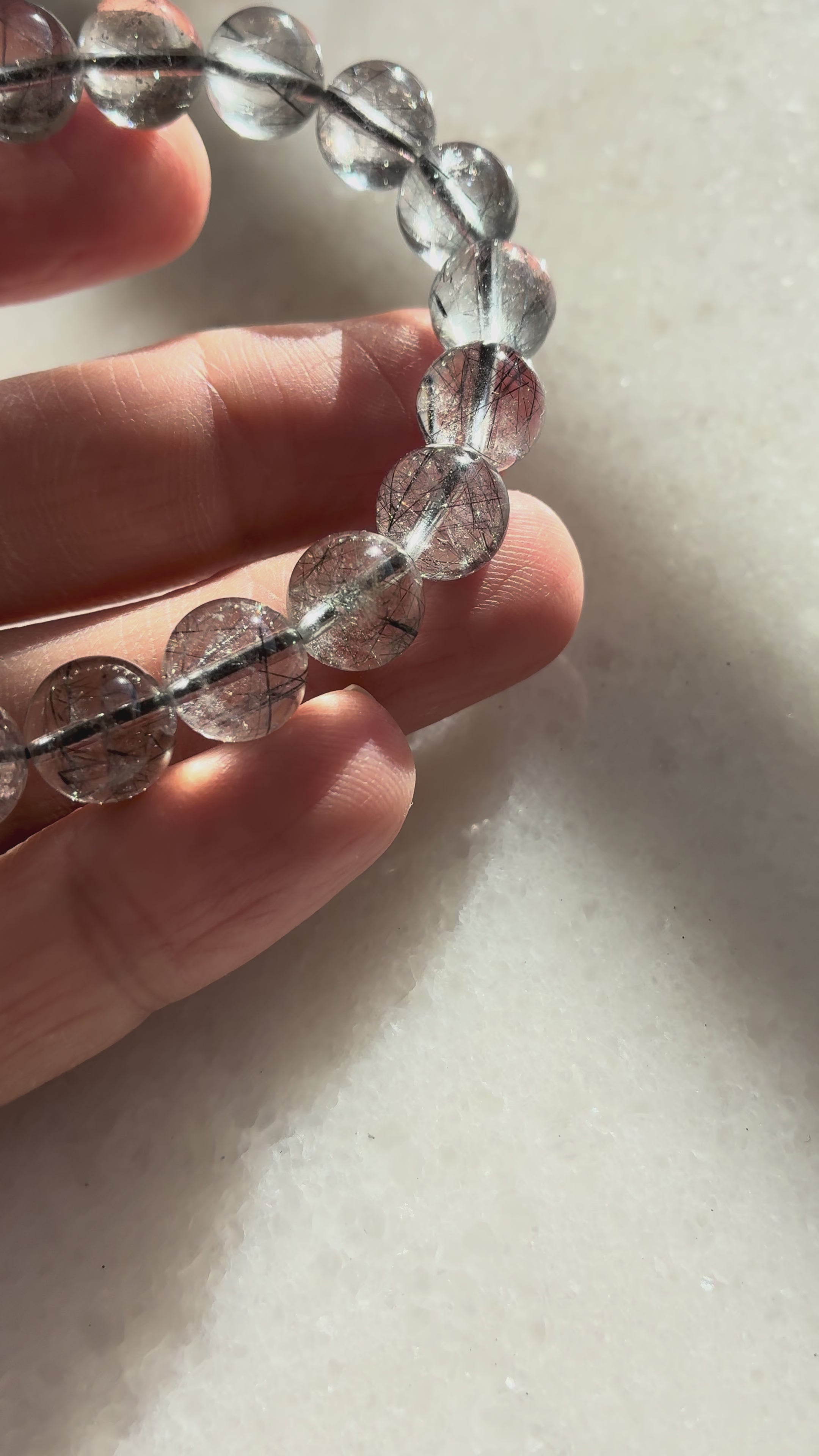 Rutilated Quartz Bracelet - Natural Crystal