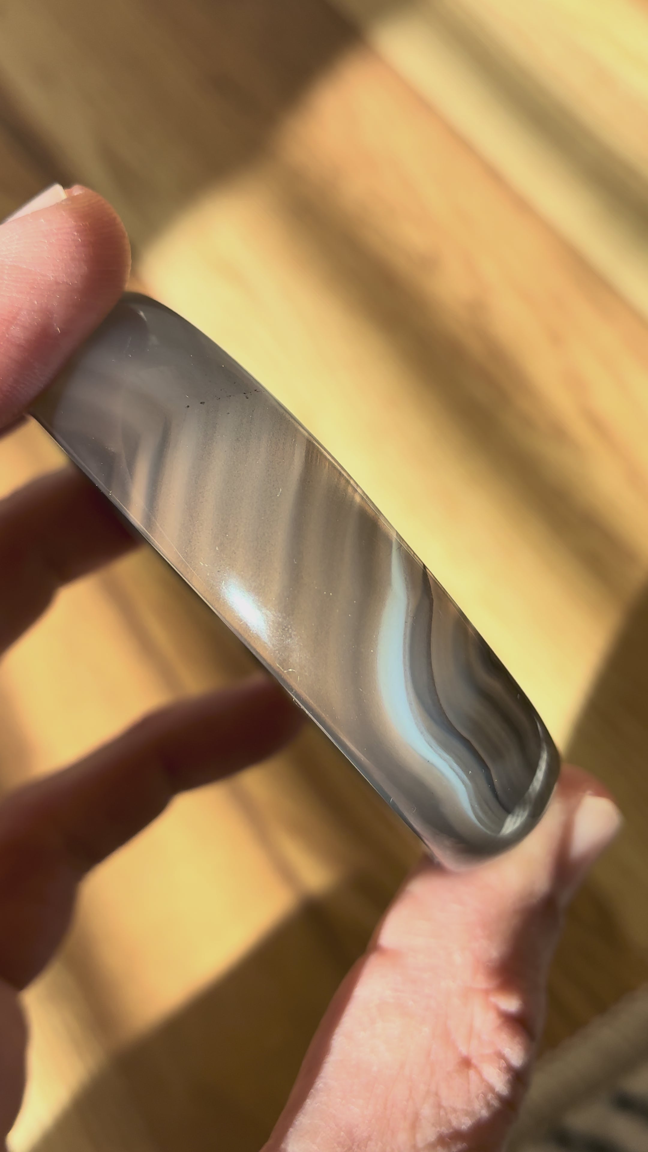 Agate Bangle - Natural Crystal