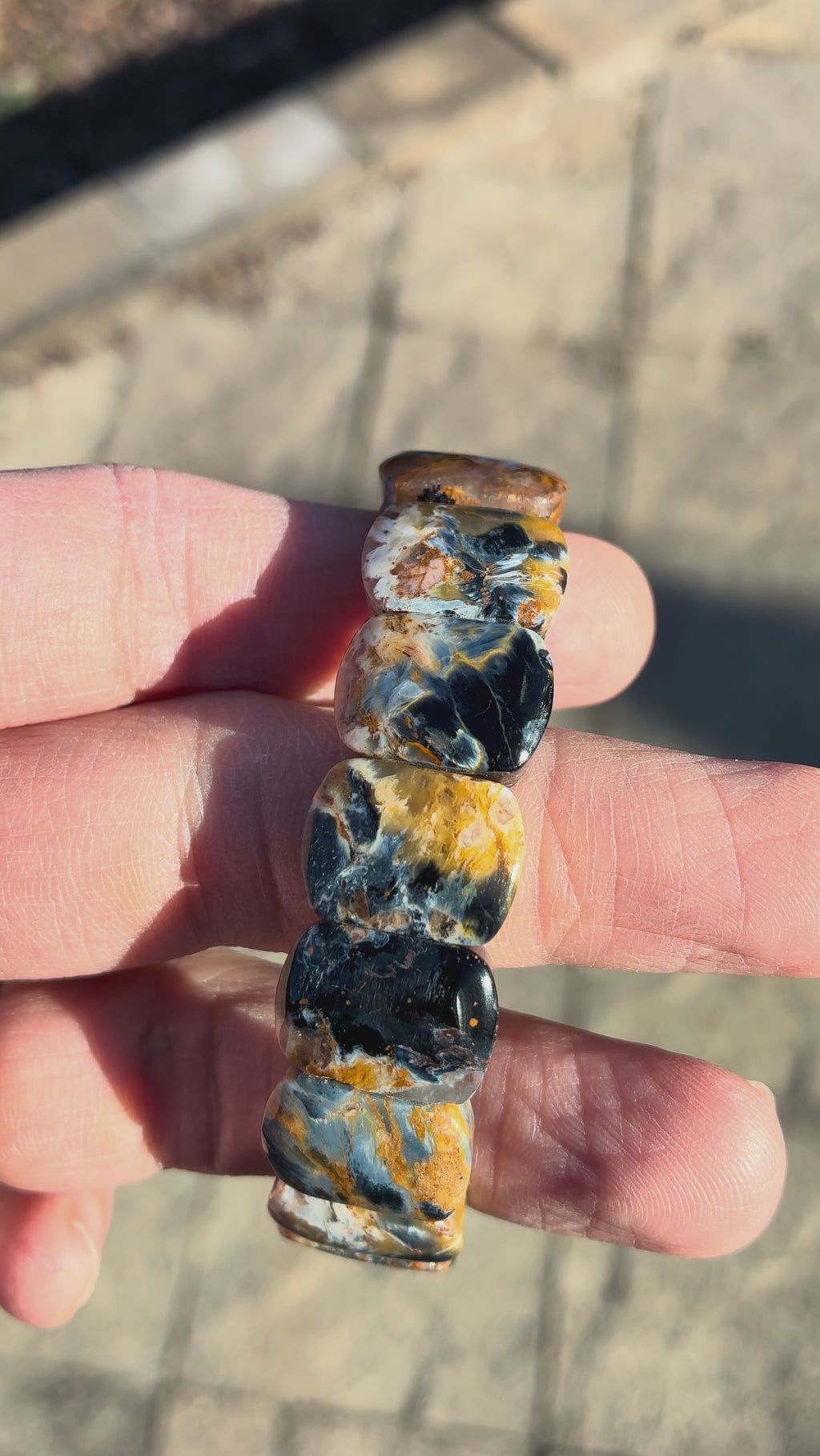 Pietersite Tile Bracelet - Natural Crystal