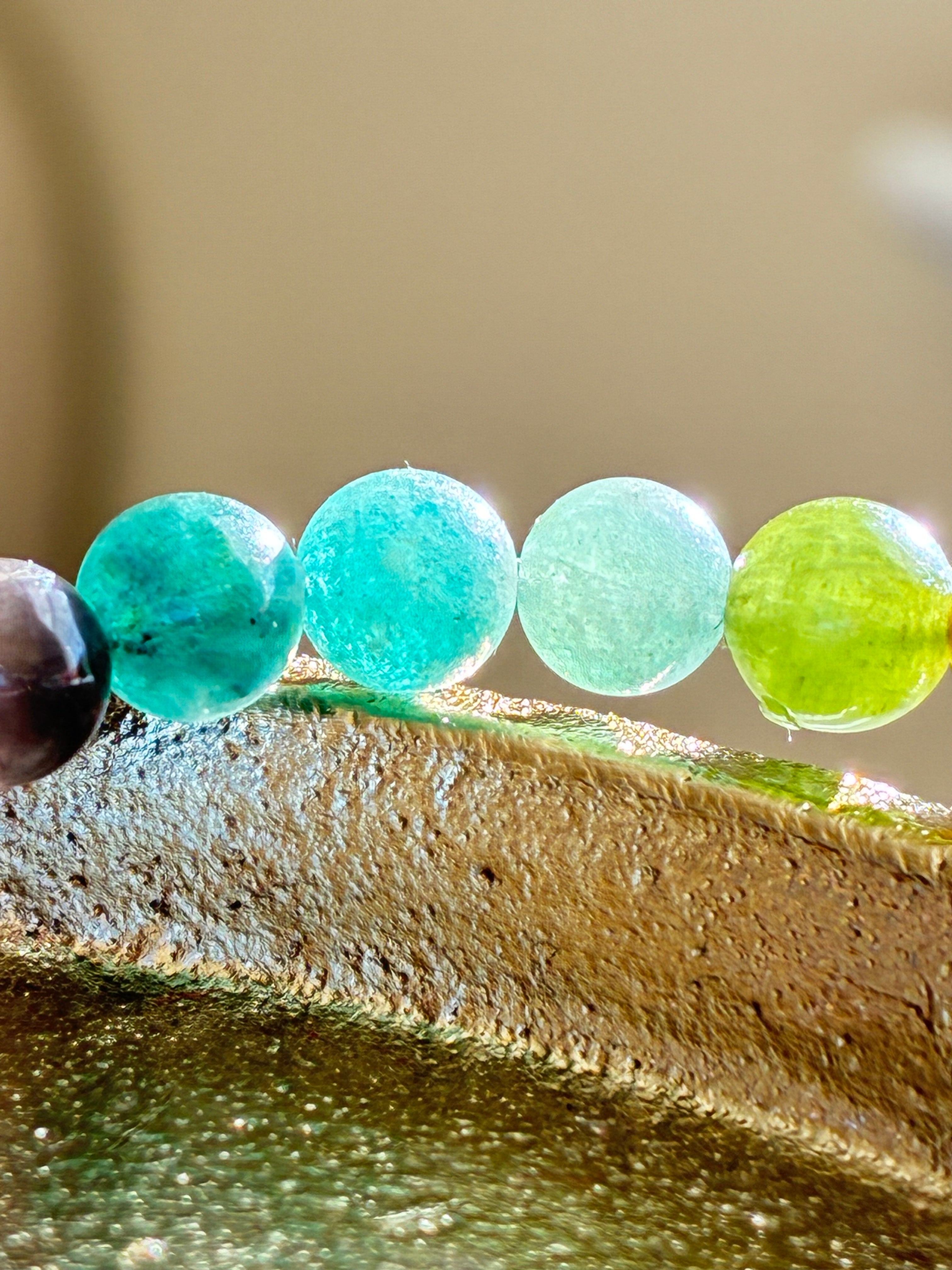 Rainbow Tourmaline Bracelet - Natural Crystal