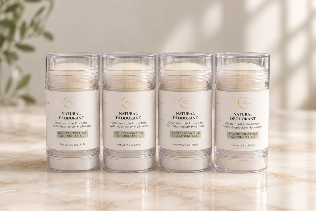 Sola Noor natural deodorant with magnesium hydroxide, baking soda free and aluminum free
