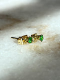 Tsavorite Gold-plated Stud Earrings